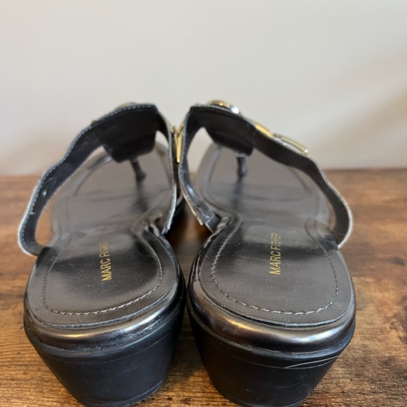 Silver Glittery Marc Fisher Sandals - Picture 2 of 4